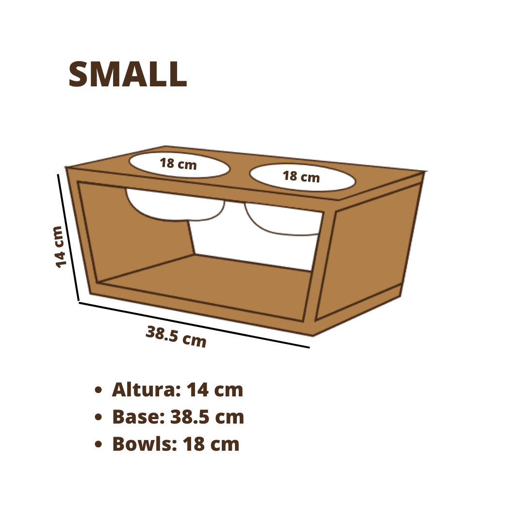 Comedero elevado modelo trapeze