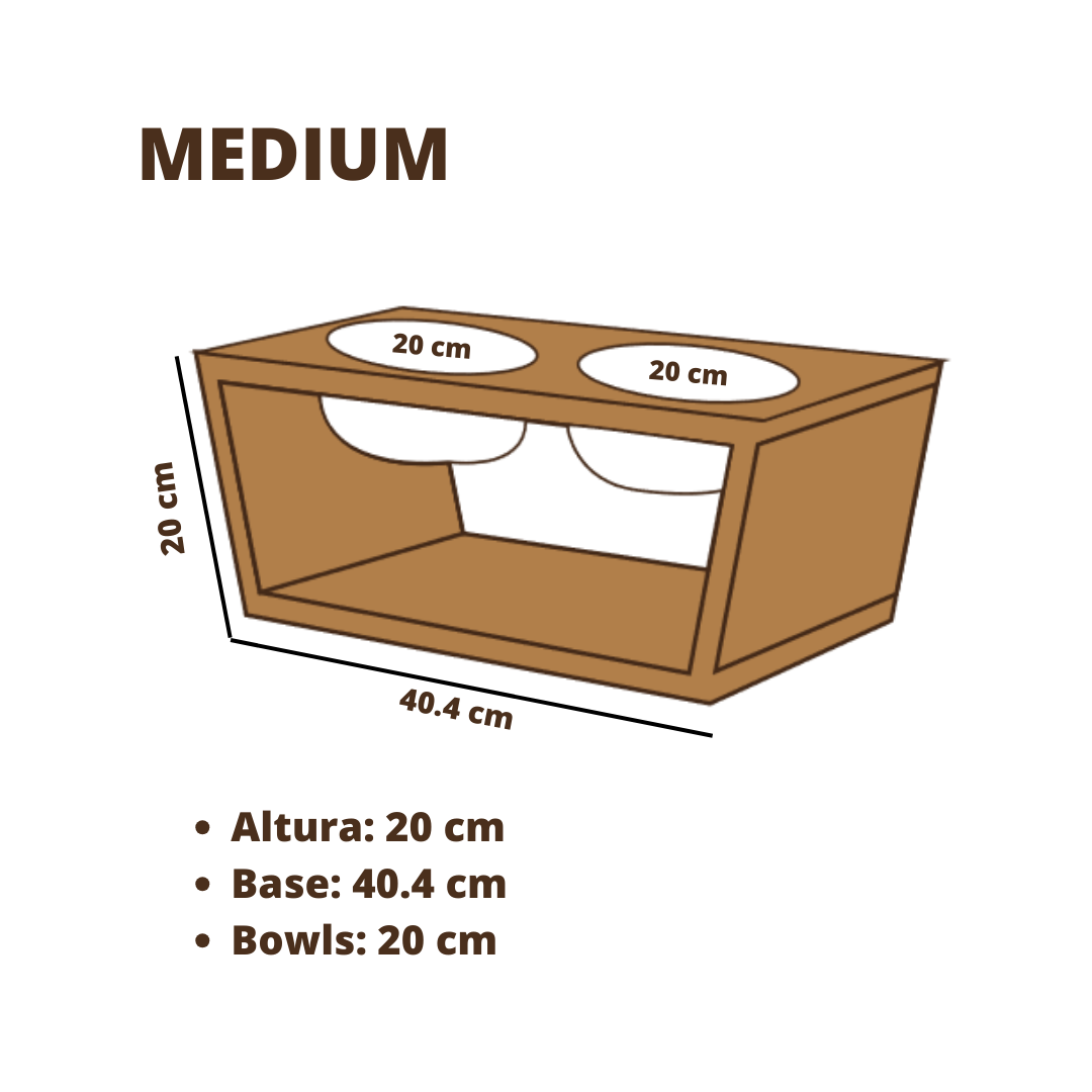 Comedero elevado modelo trapeze