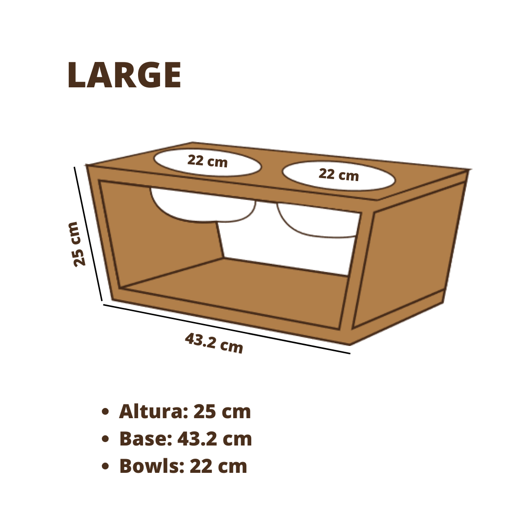 Comedero elevado modelo trapeze