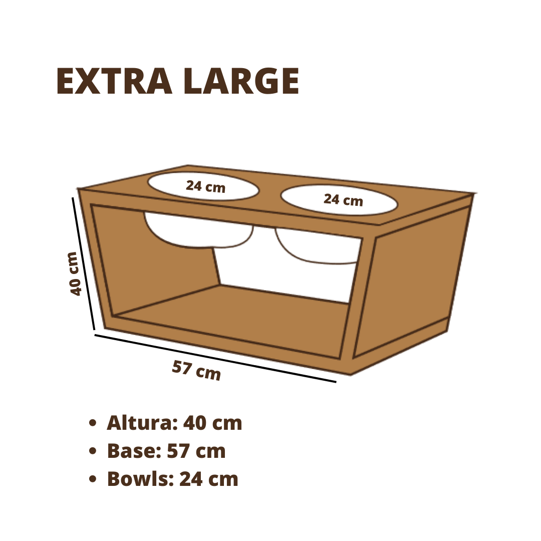 Comedero elevado modelo trapeze