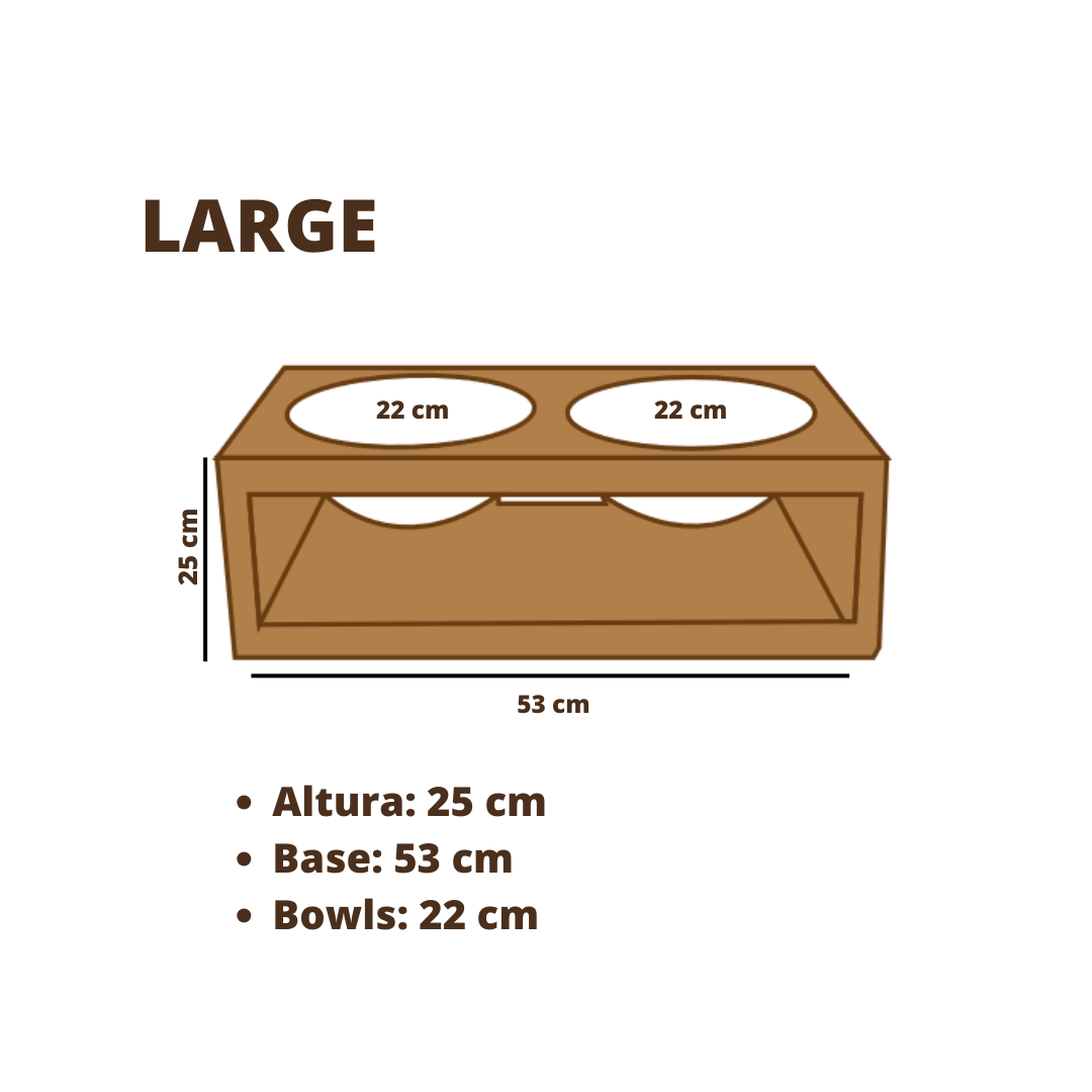 Comedero elevado modelo clasico