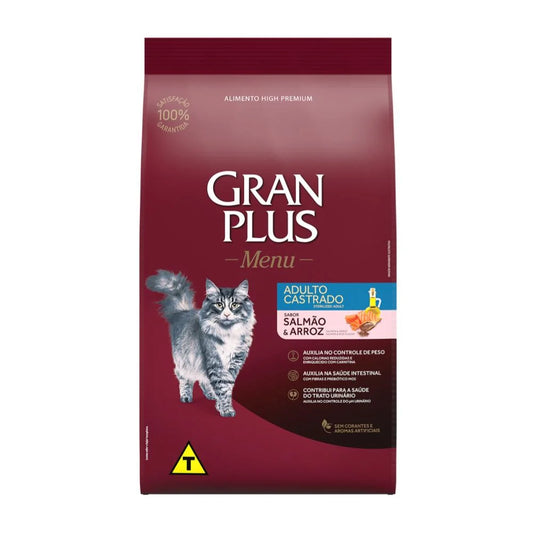 Gran Plus salmón y arroz – Alimento para gatos adultos castrados