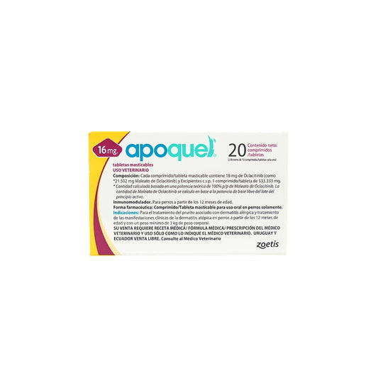 Apoquel Masticable 16 mg = 1 Unidad (Pastilla)