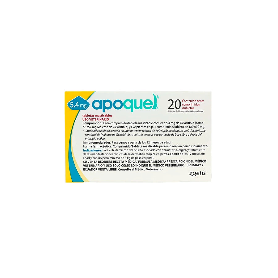 Apoquel Masticable 5.4 mg = 1 Unidad (Pastilla)