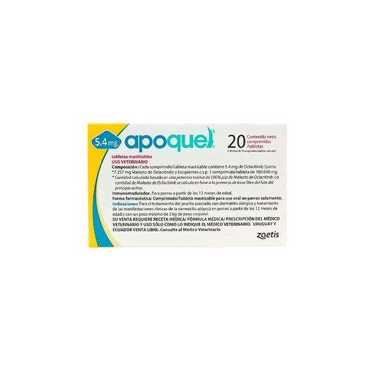 Apoquel Masticable 5.4 mg = 1 Unidad (Pastilla)