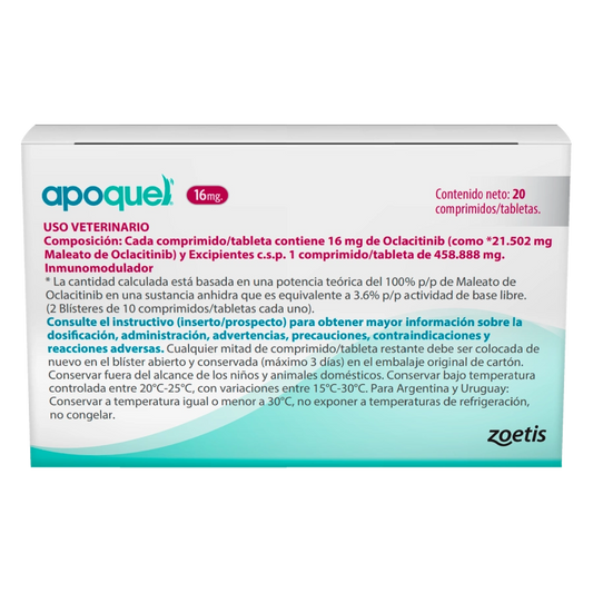 Apoquel x 16 MG Venta = 1 Unidad (Pastilla)