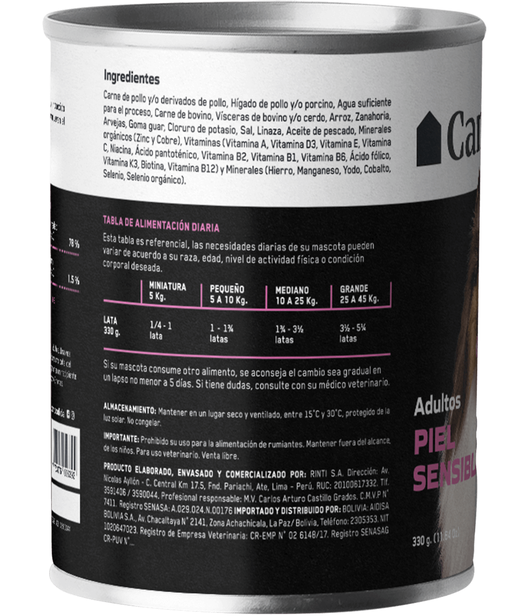 Canbo Dog Pate Piel Sensible Adultos 330 gr