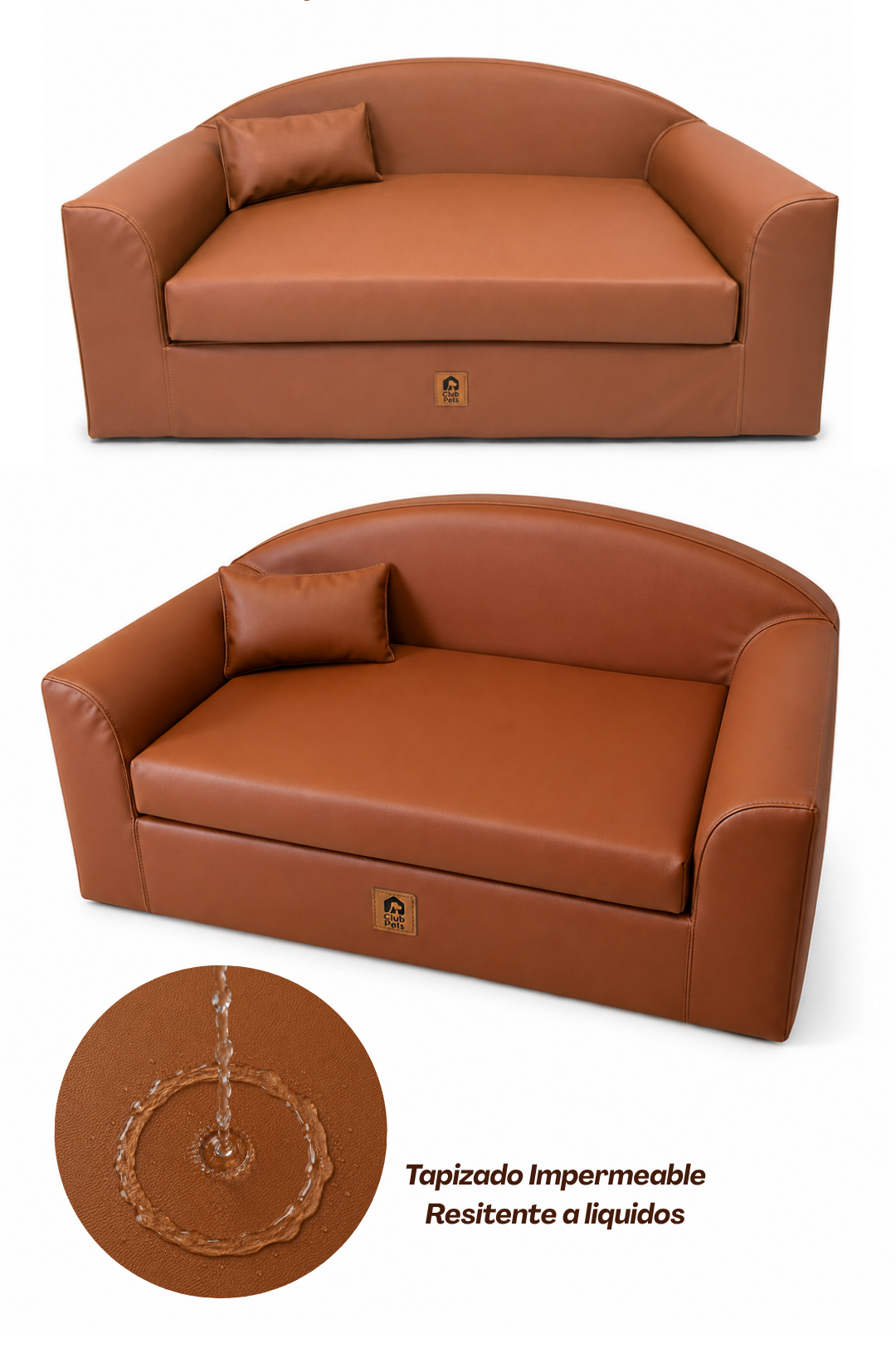 Confort Club Tapizado en Ultra Cuero Terracota