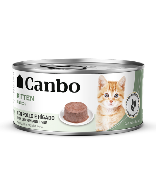Canbo Cat Pate Pollo e Higado Cachorro Lta 85Gr