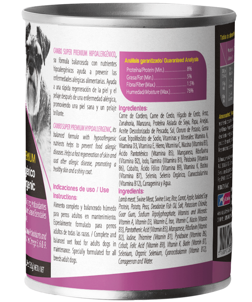 Canbo Paté Enlatado Adulto Hipoalergenico 330 gr