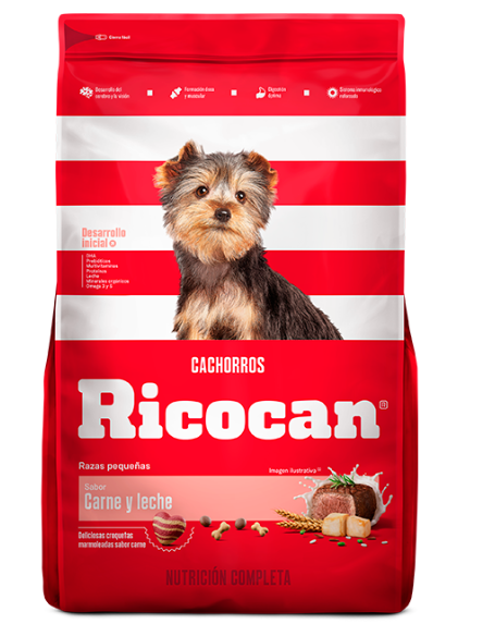 Comida Cachorro Raza Pequeña Ricocan De Carne Y Leche