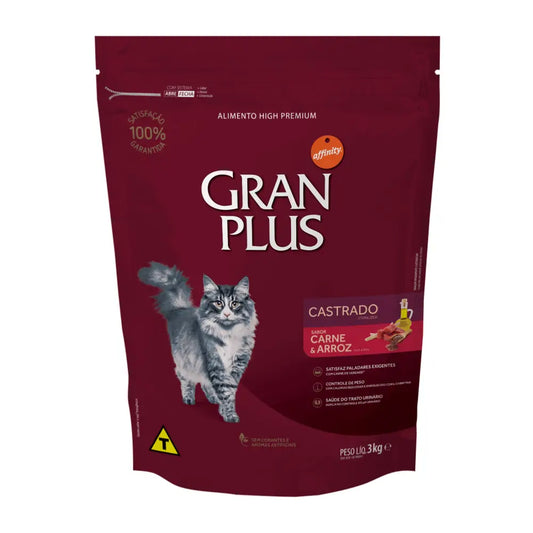 Gran Plus carne y arroz – Alimento para gatos adultos castrados