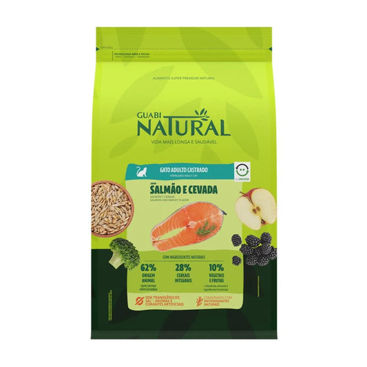 Guabi Natural Gato Castrado Salmón y Cebada 7.5 KG