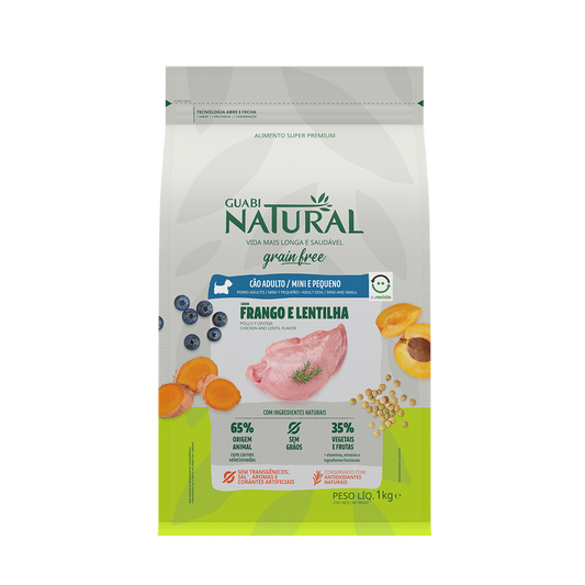 Guabi Natural PERRO ADULTO MINI Y PEQUEÑO POLLO Y LENTEJA 10 kg