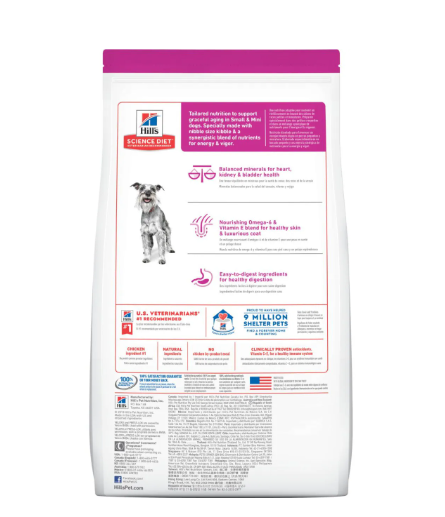 Hills SD Small & Toy Breed 7+ / 2.04kg Pequeños y Raza Toy 2.04 Kg