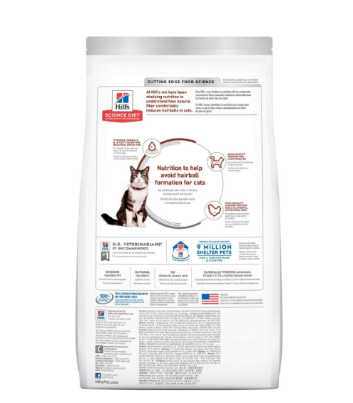 Hills Sd Adult Hairball Control Adult Dry Control De Bola De Pelos Alimento Seco Gato