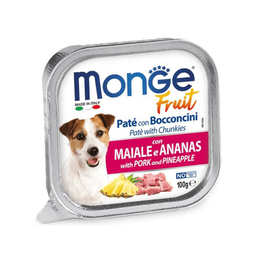 Monge Fruit Cerdo y Piña x 100gr – Paté para perros