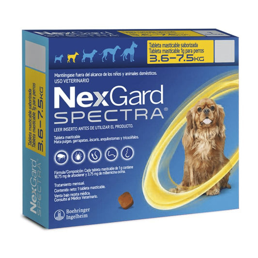 NEXGARD SPECTRA Antipulgas perros de 3.6-7.5kg