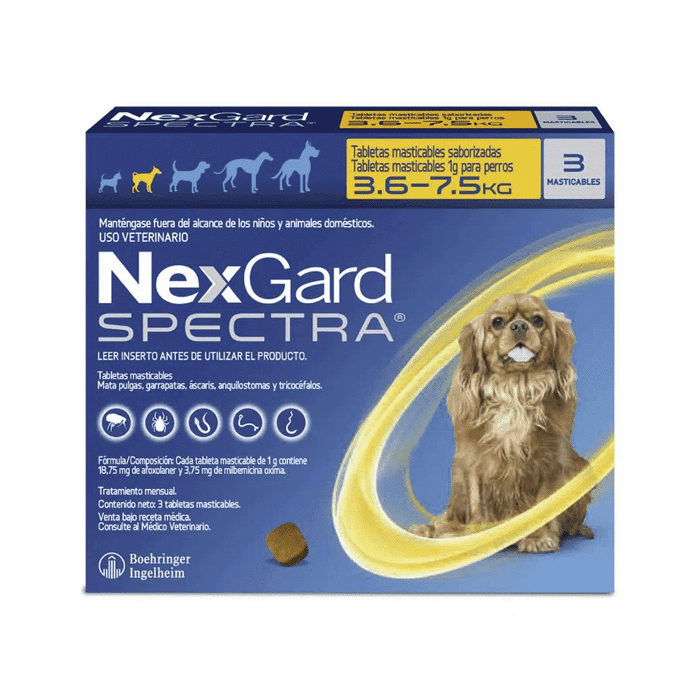 NEXGARD SPECTRA Antipulgas perros de 3.6-7.5kg