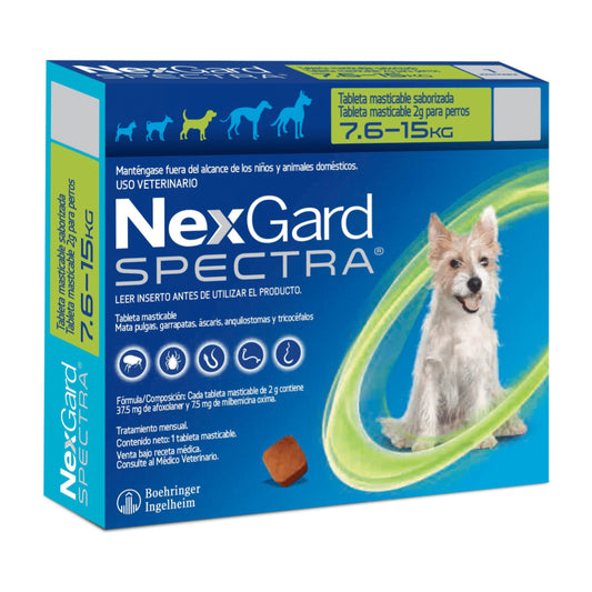 NEXGARD SPECTRA Antipulgas perros de 7.6-15kg