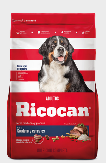 Ricocan Cordero Y Cereales Adultos Razas Medianas Y Grandes Alimento Seco Perro