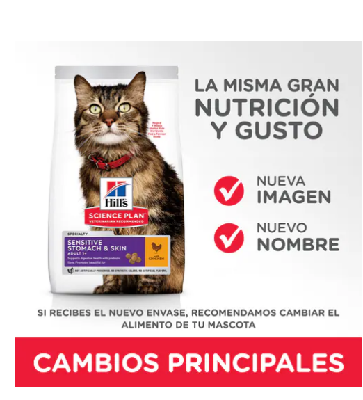 Hill'S Sd Sensitive Skin & Stomach, Alimento Para Gato Adulto Piel Y Estómago Sensibles 1.6Kg
