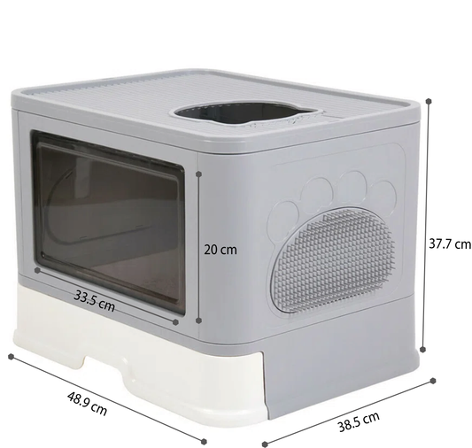 Arenero Portátil y Plegable para Gatos  - Comodidad y Limpieza en un solo diseño