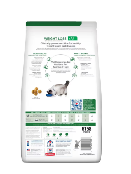 Hills PD r/d Dry 4 lb Reducción de peso Seco 1.81 Kg