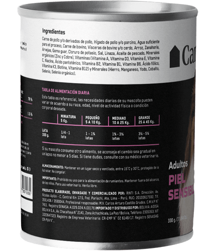 Canbo Dog Pate Piel Sensible Adultos 330 gr