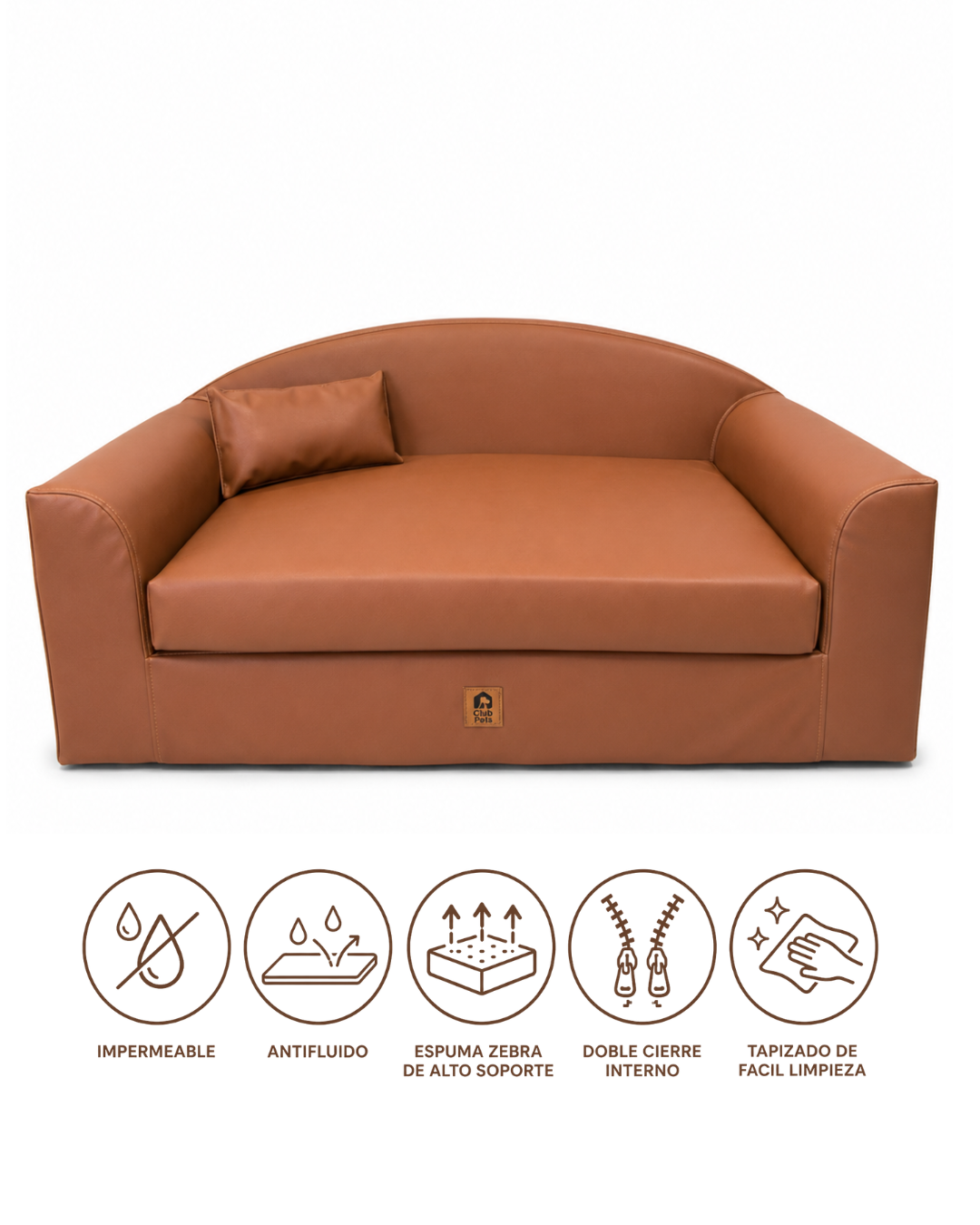 Confort Club Tapizado en Ultra Cuero Terracota