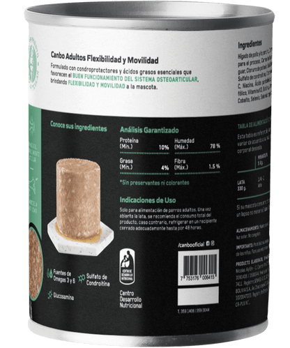 Canbo Dog Paté Flexibilidad y Movilidad 330 gr