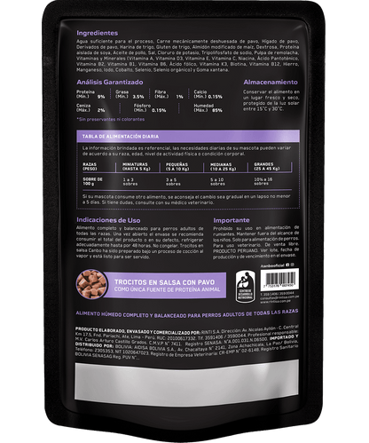Canbo Perro Trocitos Adulto en Salsa de Pavo 100 gr