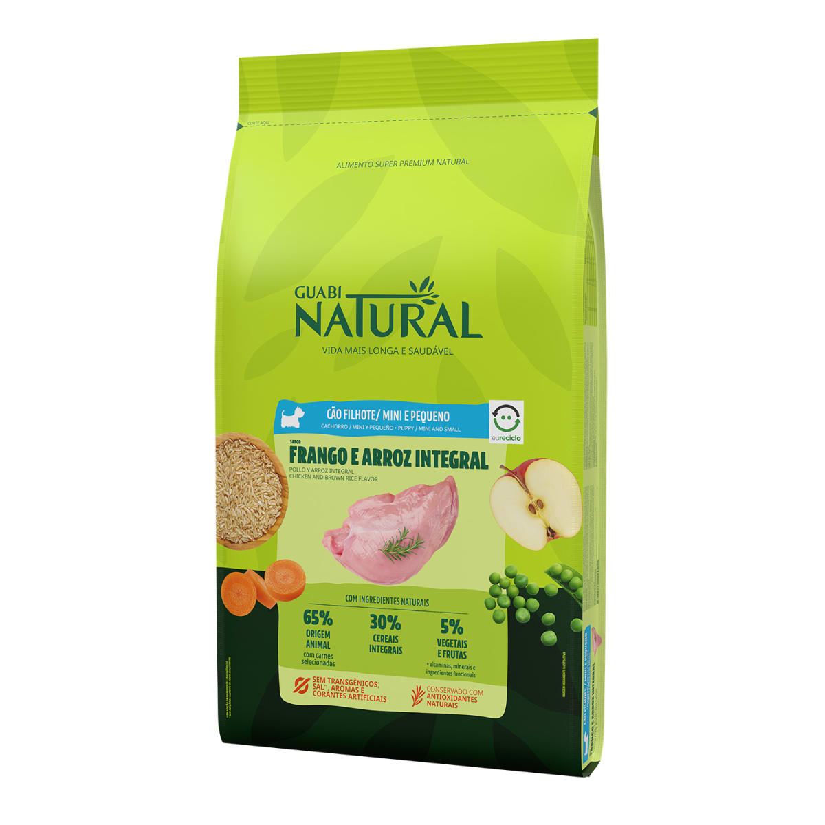 GUABI NATURAL CACHORRO RAZA MINI Y PEQUEÑA POLLO Y ARROZ INTEGRAL