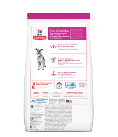 Hills SD Small & Toy Breed 7+ / 2.04kg Pequeños y Raza Toy 2.04 Kg