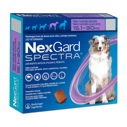 NEXGARD SPECTRA Antipulgas perros de 15-30kg